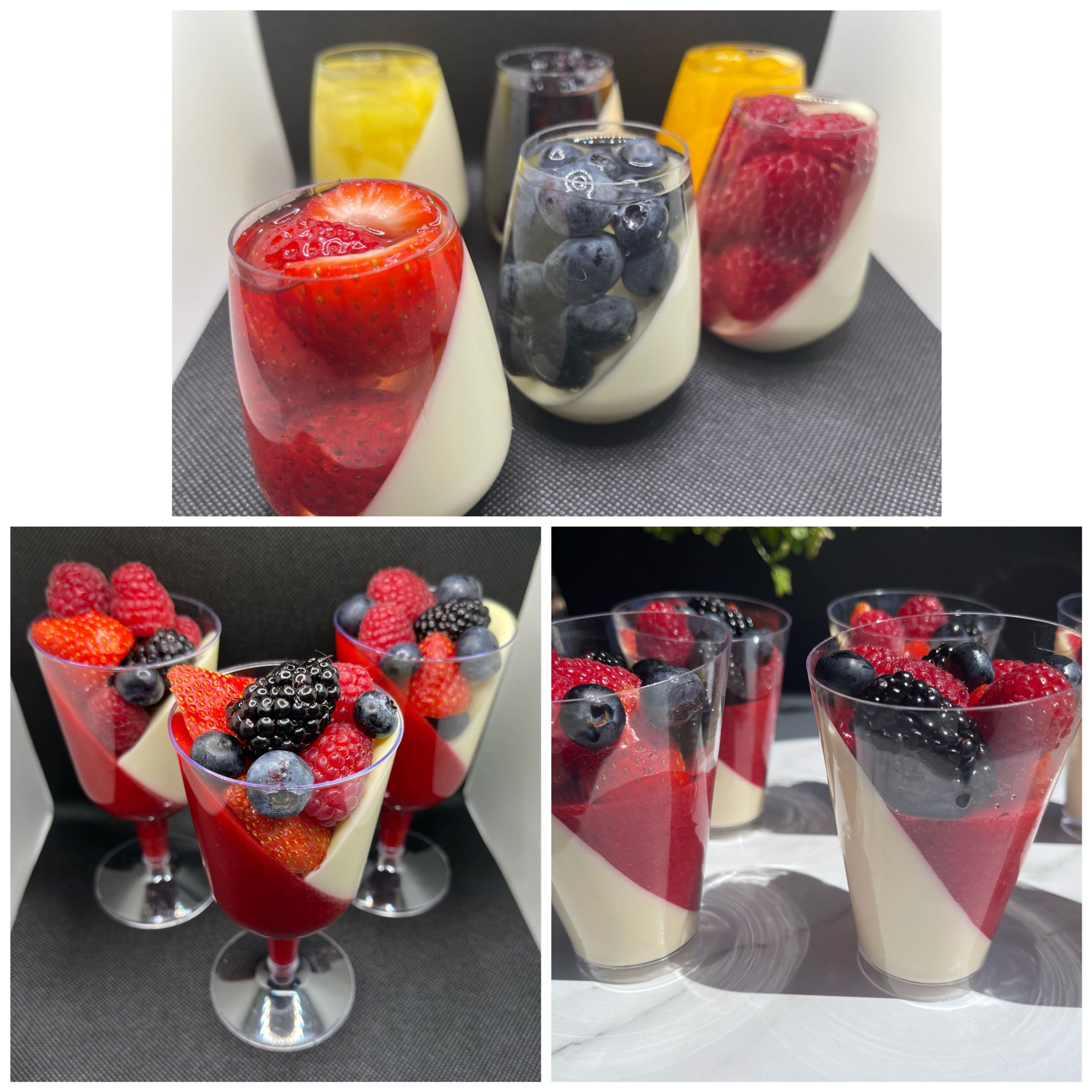 Vanilla Panna Cotta with Mixed Fruit