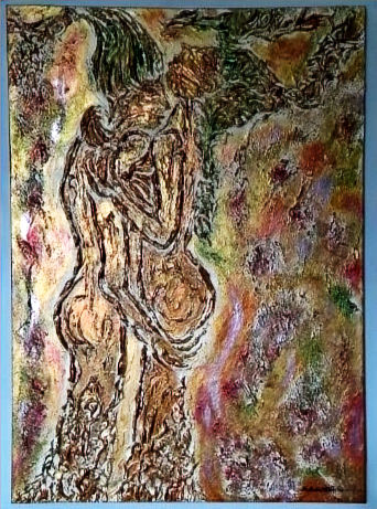 Michela Fabeni Art Gallery | Love Fairy Tale, a Contemporary Bas-relief where Matter becomes a Universal Bond