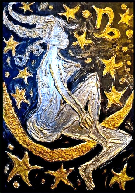 Michela Fabeni Art Gallery | Bas-reliefs: the 12 Zodiac Signs, Living Matter between Sky and Identity, capricorn