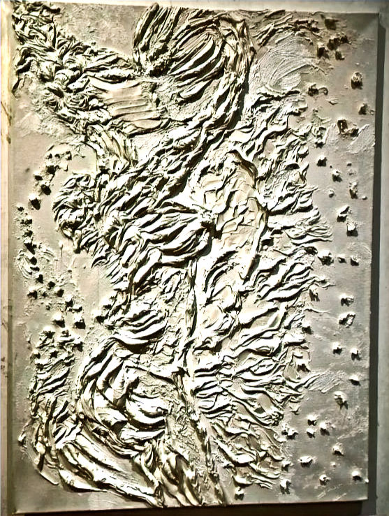 Michela Fabeni Art Gallery Contemporary Bas-relief Mother Earth and the Sea Primal Kiss of Matter, Body and Origin