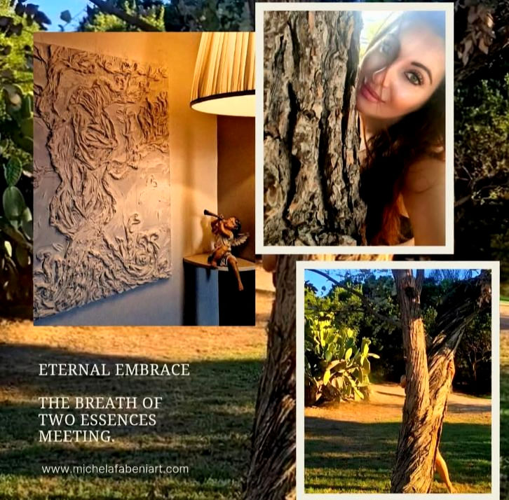 Michela Fabeni Art Gallery Bas-Relief Eternal Embrace, where Matter Preserves its Origin