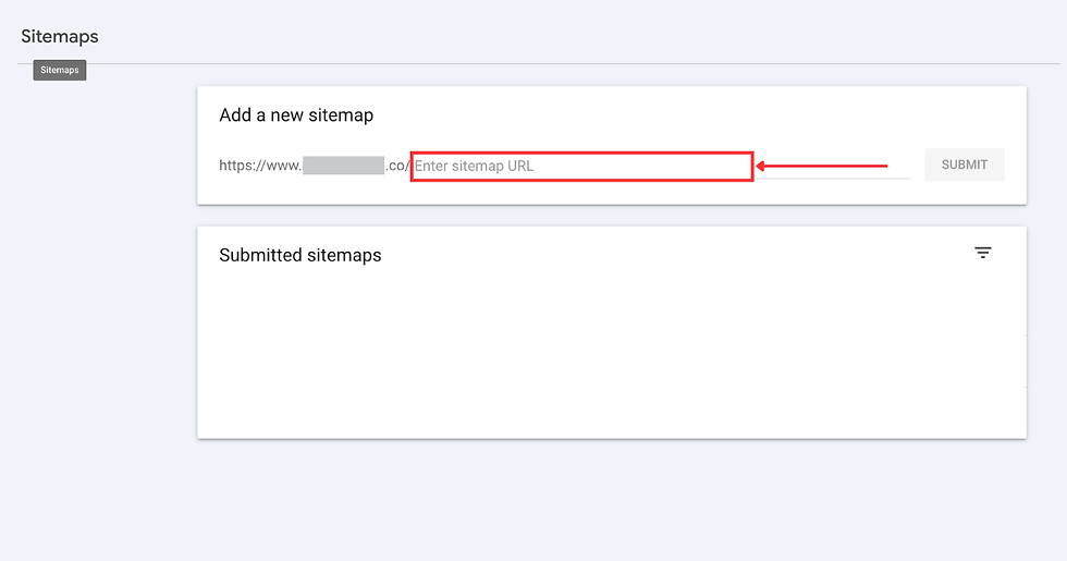 Add sitemap URL