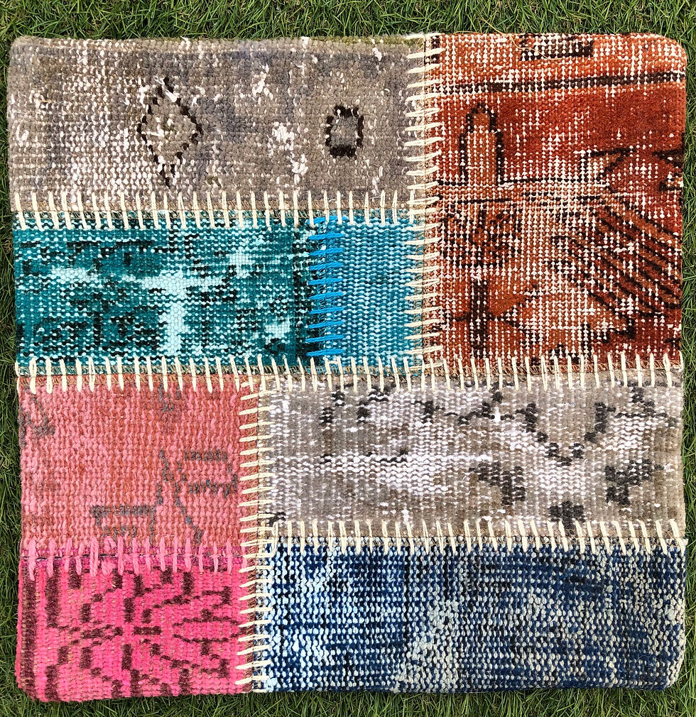 トルコ絨毯パッチワーククッションカバー