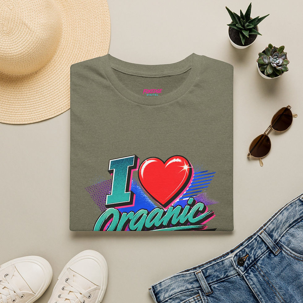 Thumbnail: I  Organic Traffic T-Shirt — Retro Neon Digital Marketing Tee