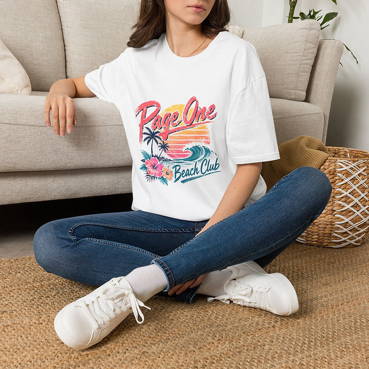 Page One Beach Club Shirt | Retro SEO Surf Graphic Tee