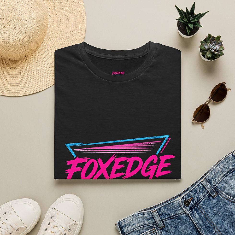 Thumbnail: Foxedge Digital T-Shirt — Retro 80s Triangle Logo Tee