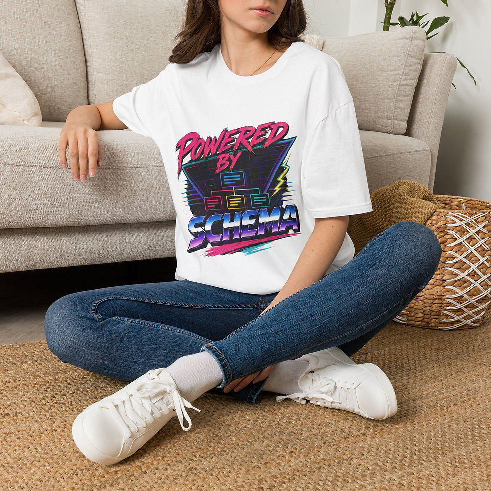Thumbnail: Powered by Schema Shirt | Retro SEO & Web Developer Graphic Tee