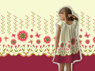 Pink Garden Border Pattern
