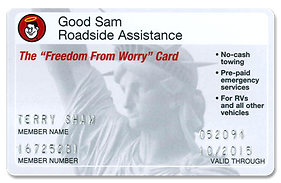 Embossed Good Sam membership card