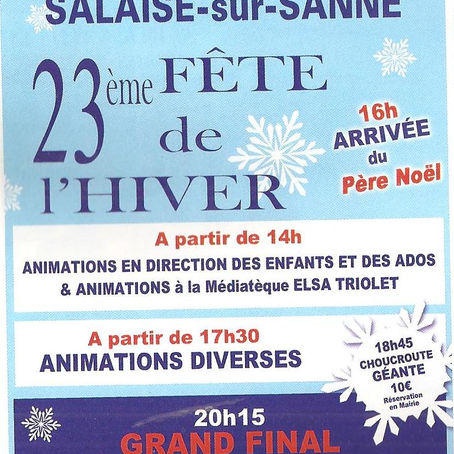 23ème Fête de l'hiver : samedi 6 décembre 2014 à Salaise Sur Sanne