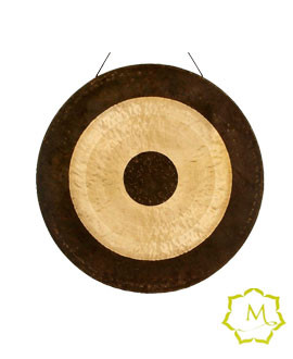 Gong Cinese Decorativo 30 Cm Con Supporto E Battente - Perfetto Per Meditazione E Musica - Foto 5
