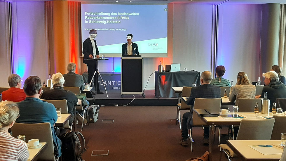 Vortrag bei der Fachtagung Radverkehr in Kiel mit Präsentation zum landesweiten Radverkehrsnetz Schleswig-Holstein