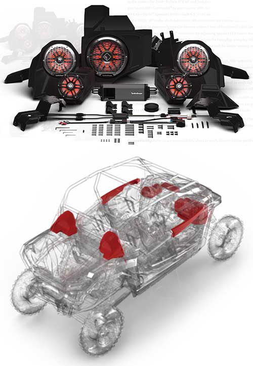 Rockford Fosgate Stage 6 Audio System for 2024+ RZR XP w/ Ride Command