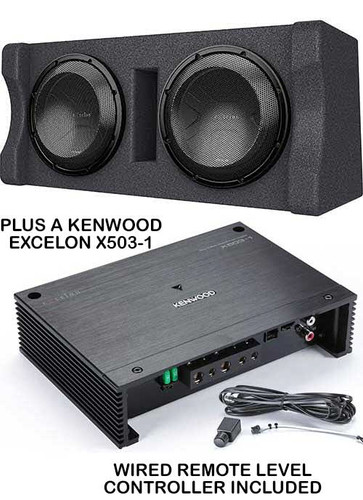 Kenwood eXcelon Ported 2-ohm enclosure with two 12
