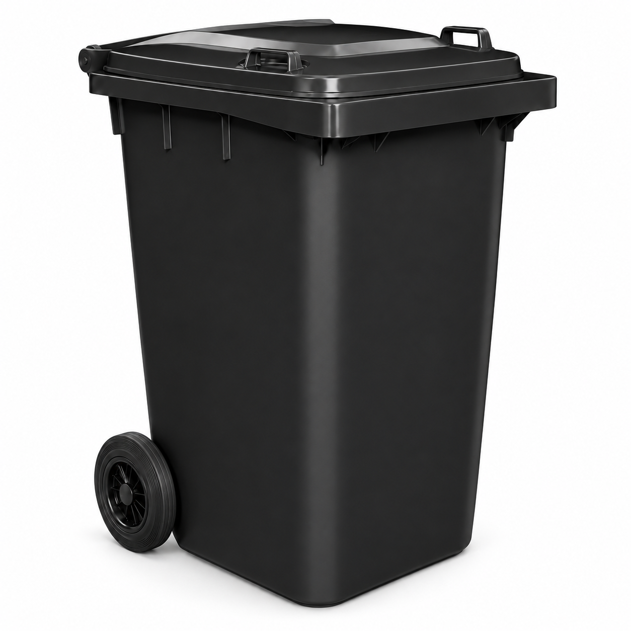 Contenedor para Residuos Negro de 240 L con Tapa y Ruedas SITAIN