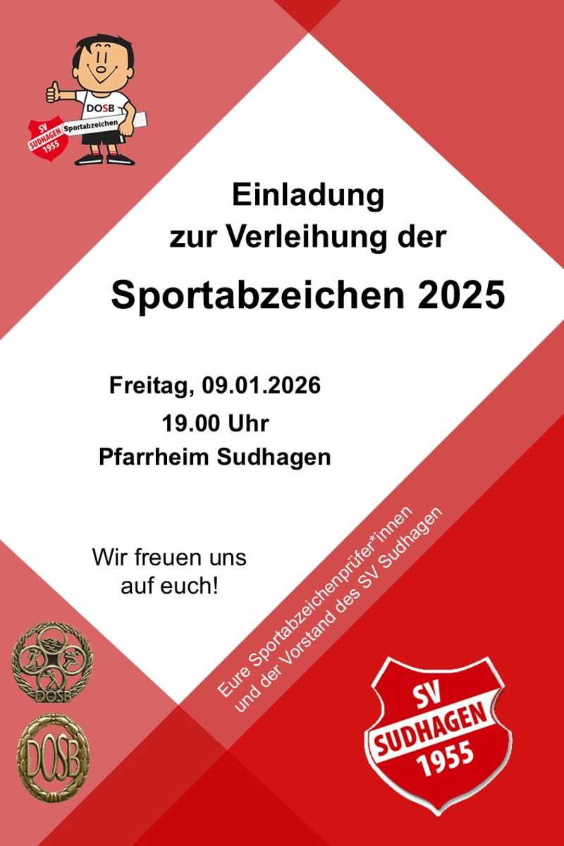 Einladung zur Verleihung der Sportabzeichen 2025