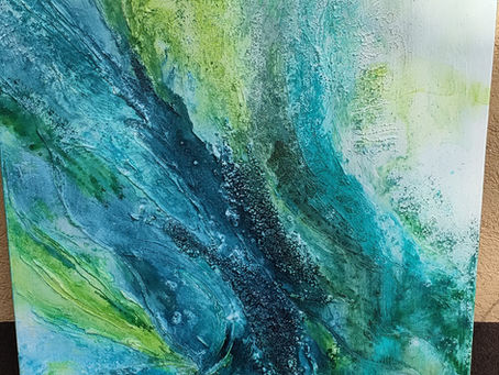 OHE és wise owl textúrált szép festmény