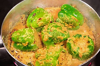 Capsicum Ennegayi | Stuffed Bell Pepper Curry