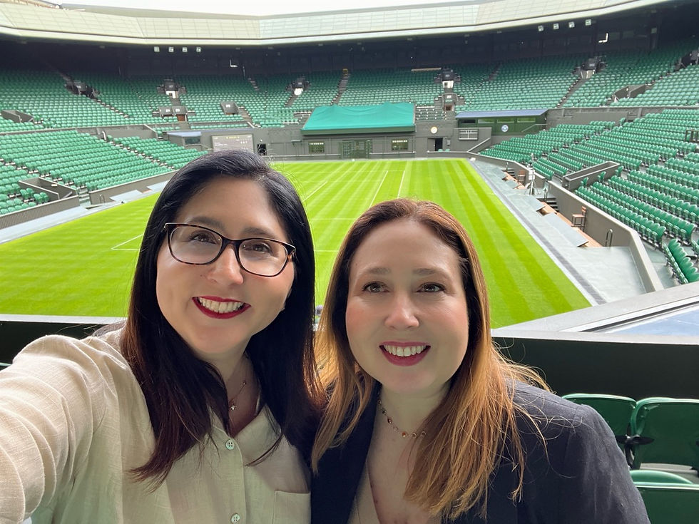 As irmãs Viajantes na Centre Court