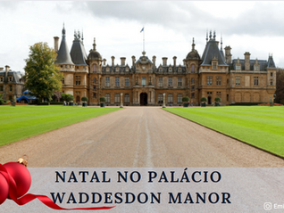 Mercado de Natal na Waddesdon Manor, no interior da Inglaterra