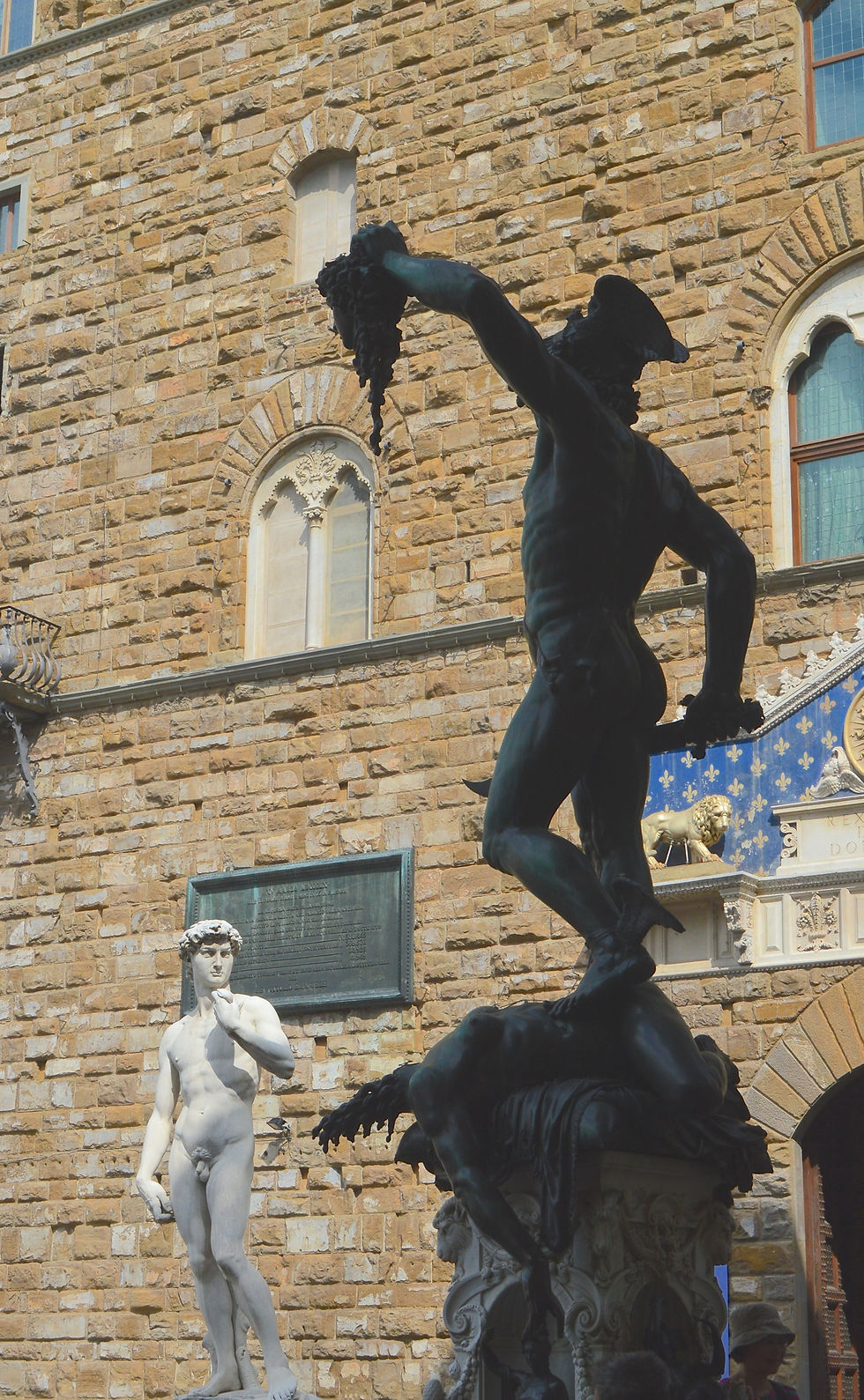 David seems disgusted by Medusa's Head
