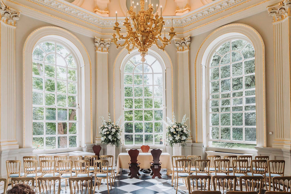 Orleans House Twickenham Wedding Setup