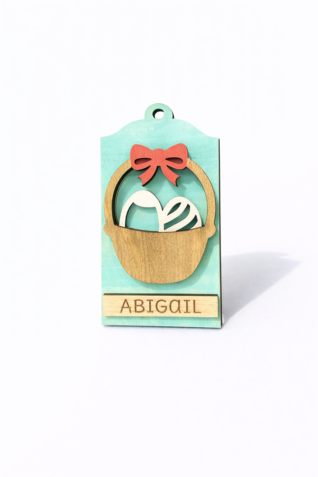 Personalized Easter Basket Wooden Tag