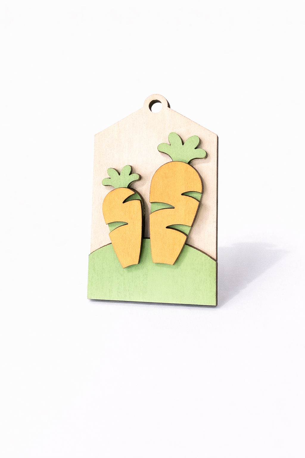 Wooden Carrot Tag