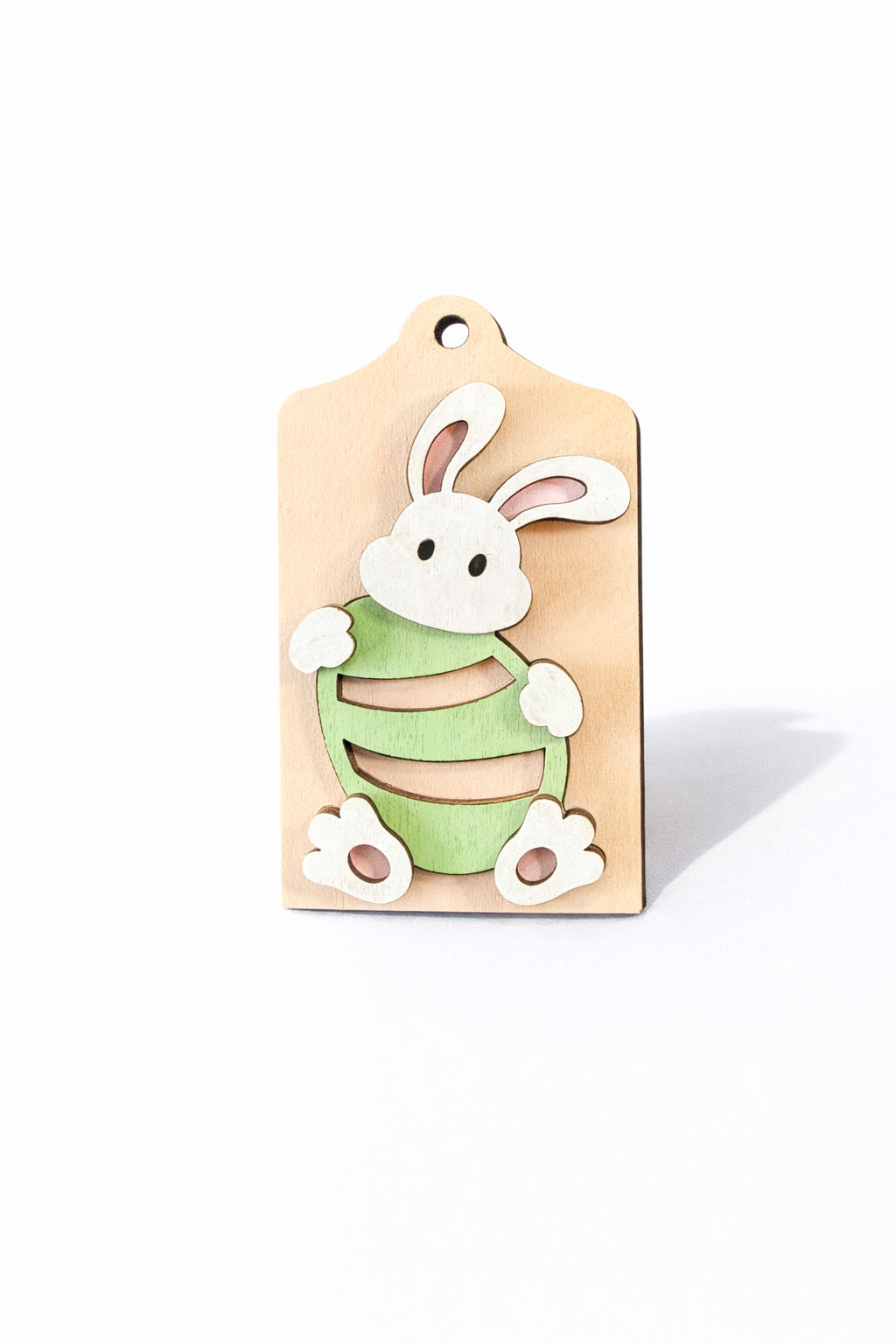 Easter Bunny Wooden Tag