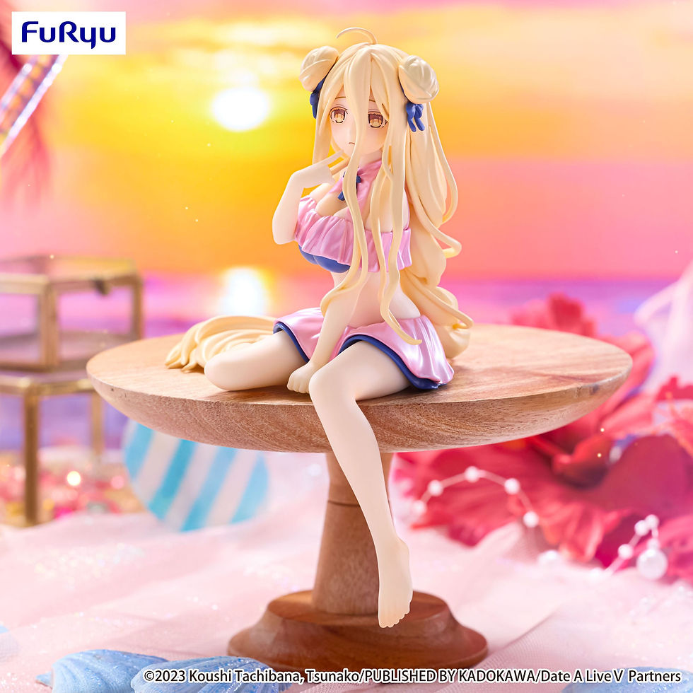 Thumbnail: Date A Live V Noodle Stopper PVC Statue Mukuro Hoshimiya Swimsuit Pastel Pink