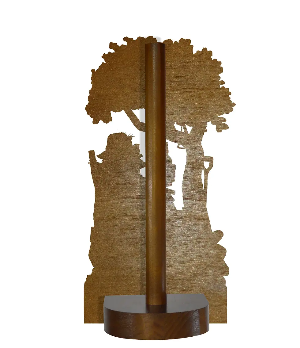 Thumbnail: Looprints Hard Days Work Wood Cut Kitchen & Loo Roll Holder