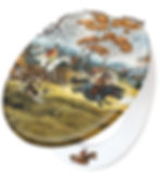Looprints Thelwell Hunting Soft Close Toilet Seat Equestrian Home Decor