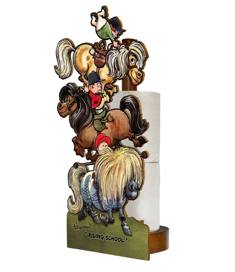 Thumbnail: Looprints Thelwell Riding School Kitchen & Loo Roll Holder