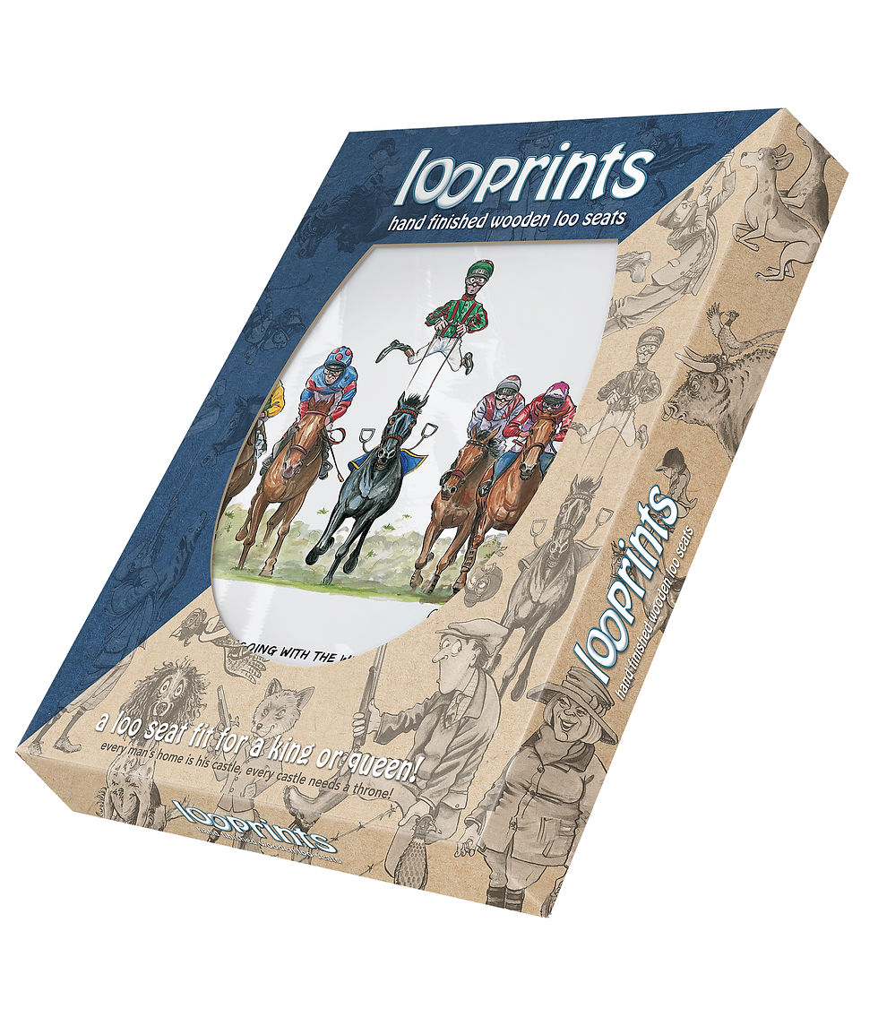 Thumbnail: Looprints Horse Racing Turf Club Soft Close Toilet Seat Box