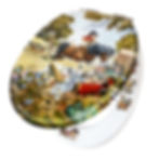 Looprints Thelwell Show Jumping Soft Close Toilet Seat Equestrian Home Decor