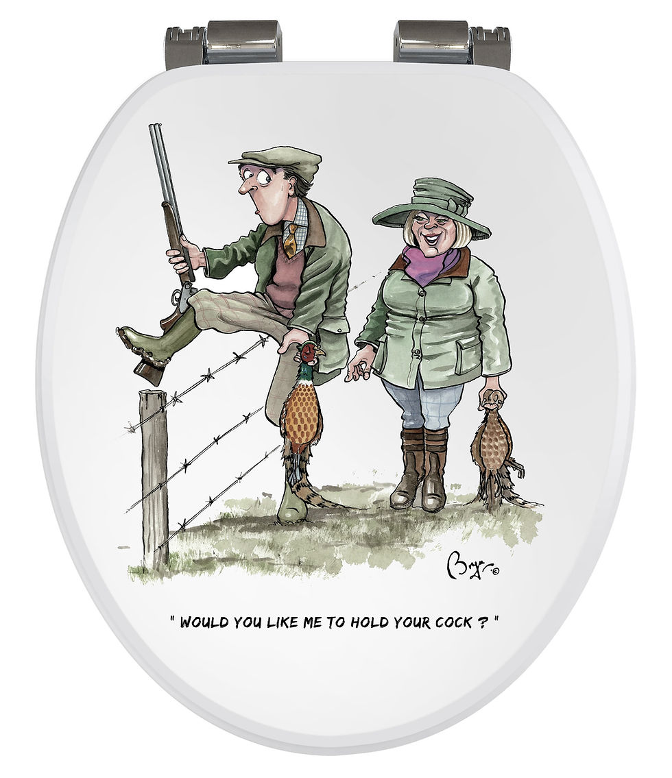 Thumbnail: Looprints Bryn Parry Country Humour Soft Close Toilet Seat ( Top & Bottom Fixing )