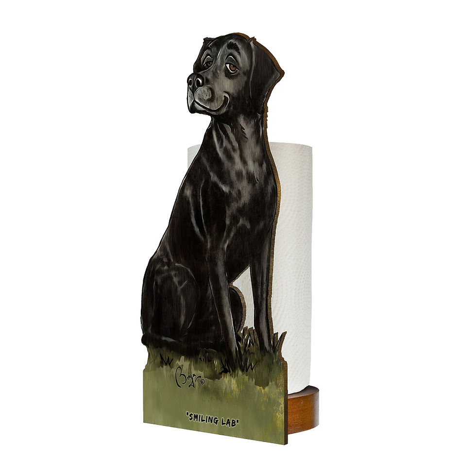 Looprints Smiling Lab Kitchen & Loo Roll Holder