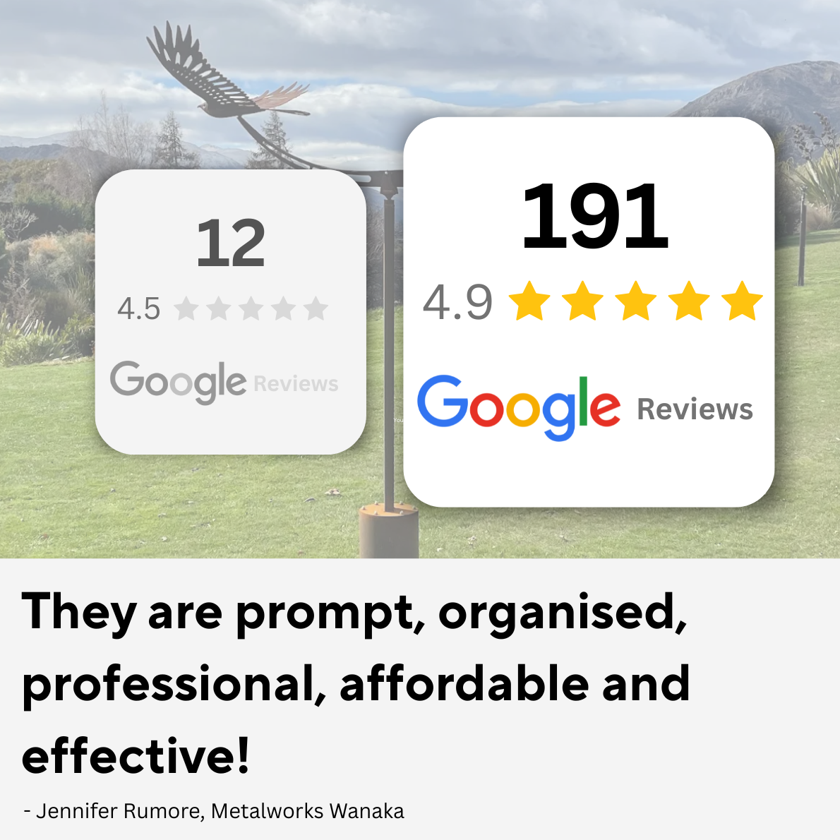 Metalworks Wanaka testimonial