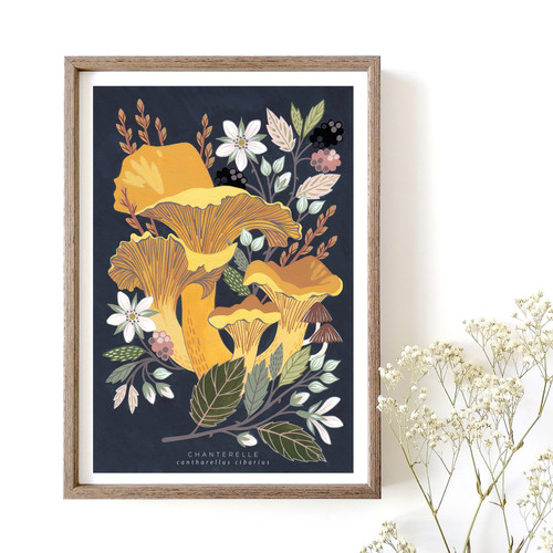 Chanterelle Art Print Claire Tuxworth