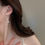 Miniature : Elegant Pearl Earrings, Pearl Long Earrings, Delicate Earrings | HE10215