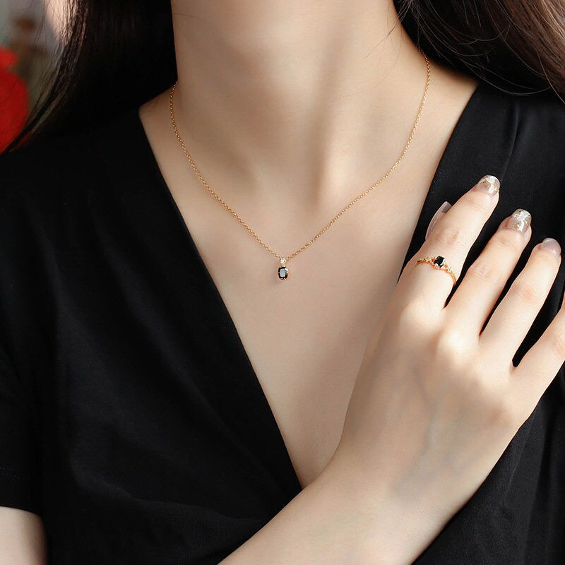 Thumbnail: S925 Natural Peridot Jewelry Set, Peridot Ring, Peridot Necklace | TB2107