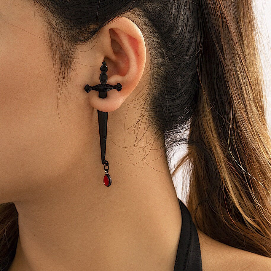 縮圖：Cross Earrings Earsweep, Cross Ear Jacket, Sword Earrings | B2038