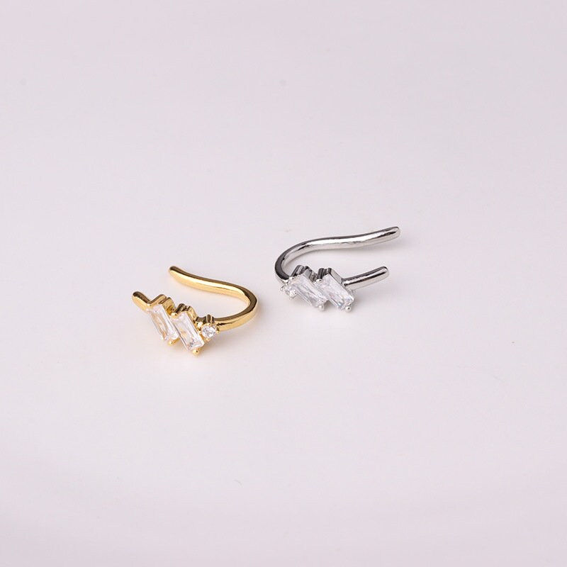 Thumbnail: 18K Gold No Piercing Ear Cuff, Minimalist Ear Cuff, Silver Ear Cuff | HSPJ327