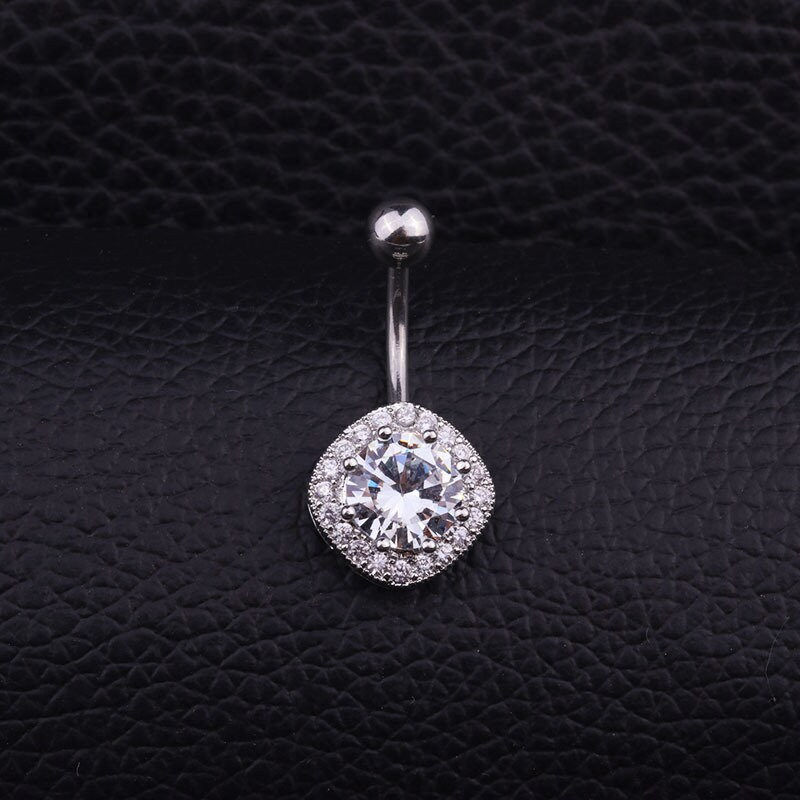 Thumbnail: 14G Surgical Steel Belly Ring,Sparkle Body Ring,Butterfly Navel Ring | HSBR18616