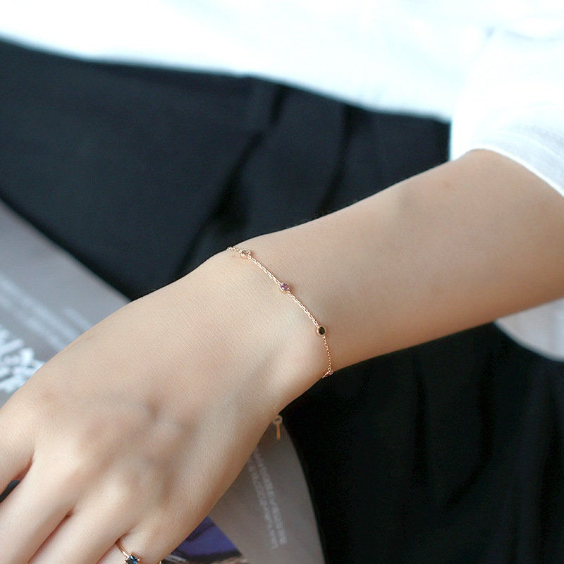 縮圖：925 Silver Colorful Tourmaline Bracelet, Tourmaline Jewelry | TB907