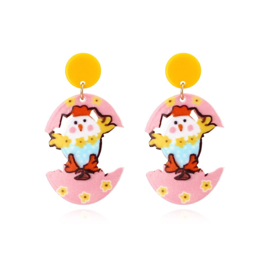 Pastel Peep Easter Egg Dangle Earrings, Easter Basket Gift | EH3205