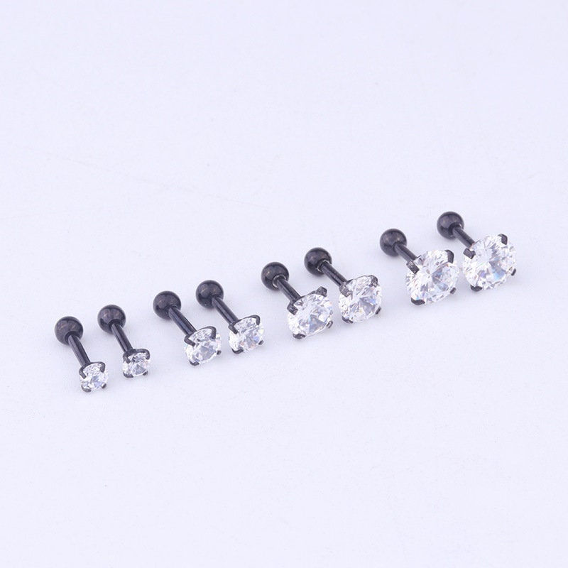 Thumbnail: 16G Cartilage Tiny Stud Earring, Surgical Steel Stud Earrings | ER8534