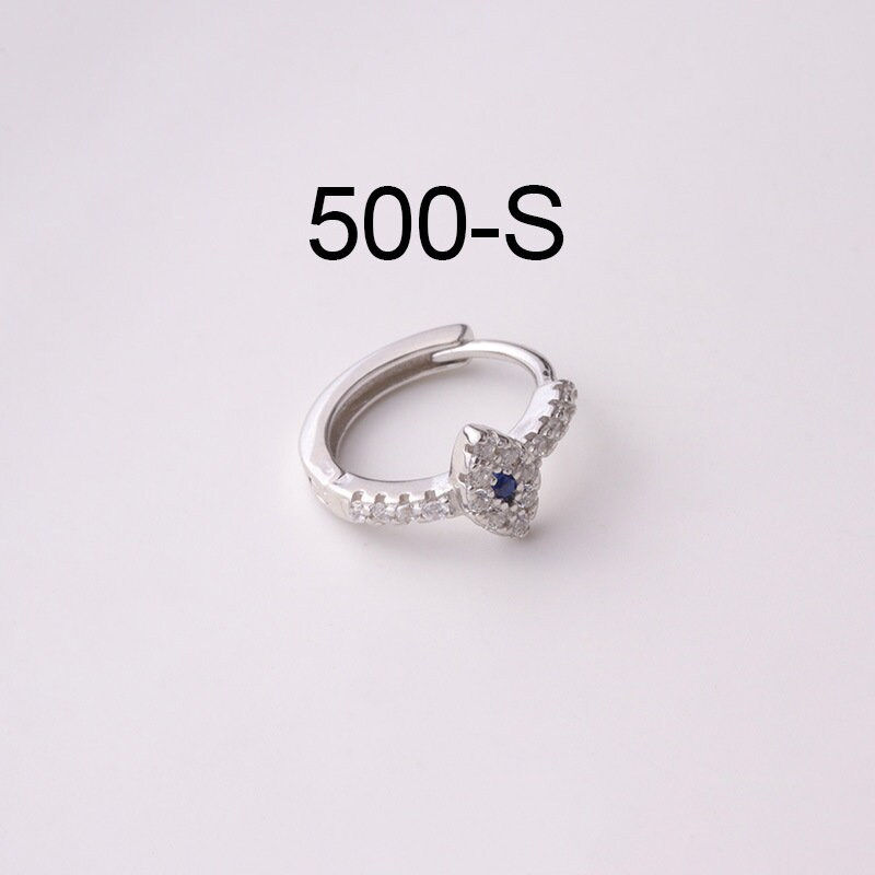 縮圖：S925 Silver Cartilage Earrings, Evil Eye Earrings, Dainty Huggies Hoop | HSPJ500