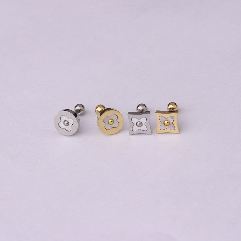 Miniaturbild: 20G Cartilage Tiny Stud Earring, Flat Back Earrings, Geometric Earring | HSPJ343