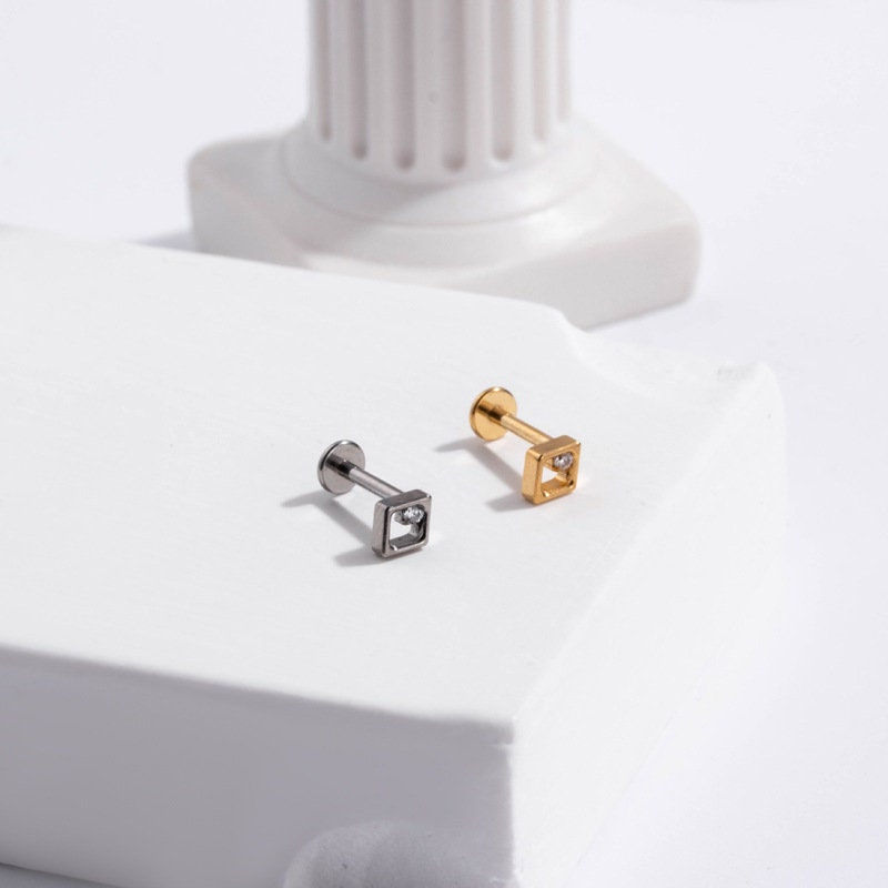 Thumbnail: 16G Cartilage Titanium Earrings, Diamond Earrings | HSPJ541